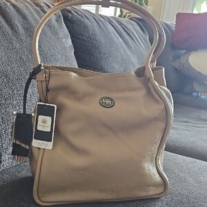 Elegant Beige Leather Shoulder Bag by Bolvaint